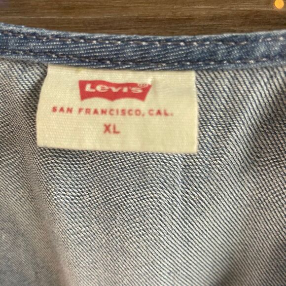 LEVI’S Women’s Denim Dress Size XL (Extra Large) NWT Country Casual - Picture 7 of 8
